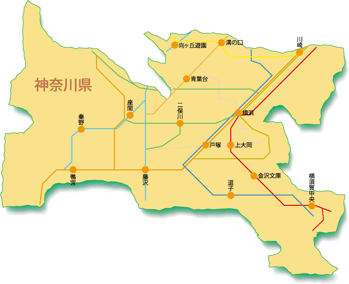 神奈川県店舗地図